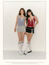 KELTIS Mesh Lining Side Slit Mini Dress